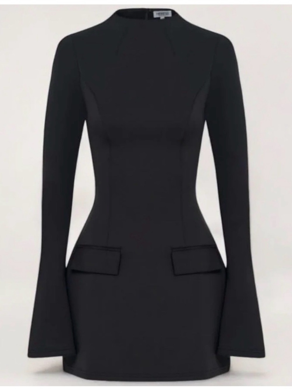 Heiress Beverly Hills Sculpted Black Long-Sleeve Mini Dress